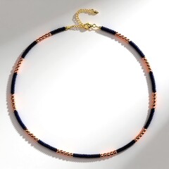 Collier en argent et Hématite pourpre