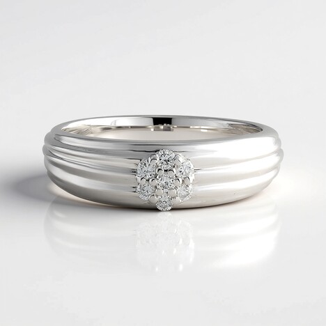 Anello in argento con Diamante I2 (H) (de Melo Essence)