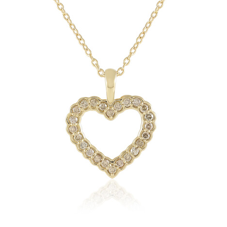 I2 Schokoladen-Brillant-Silberhalskette