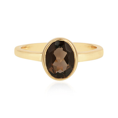 Anello in argento con Quarzo Fumè