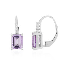 Pendientes en plata con Amatista Rosa de Francia