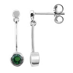 Pendientes en plata con Tsavorita de Tanzania