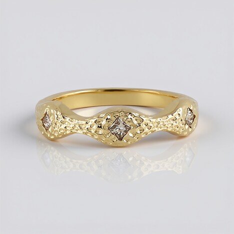 Bague en argent et Diamant chocolat I2