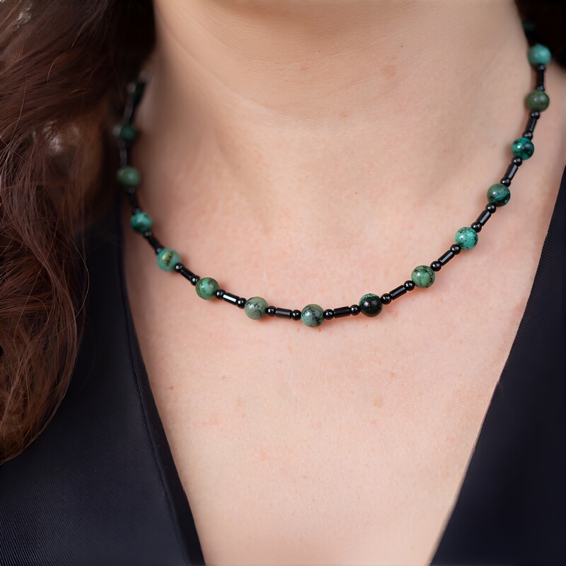 Collar en plata con Turquesa