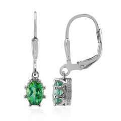 Farngrüner Topas-Silberohrringe