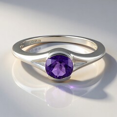 Anello in argento con Ametista Siberiana