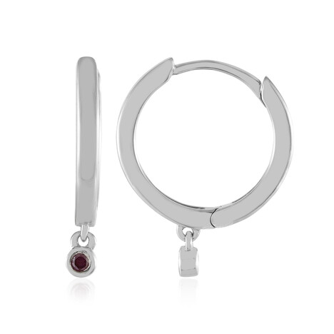 Pendientes en plata con Diamante púrpura I2