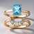 Anello in argento con Topazio Blu Svizzero