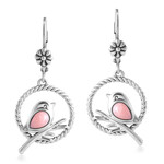 Pendientes en plata con Ópalo rosa (Desert Chic)