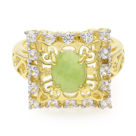 Kaiserlicher Chrysopras-Silberring