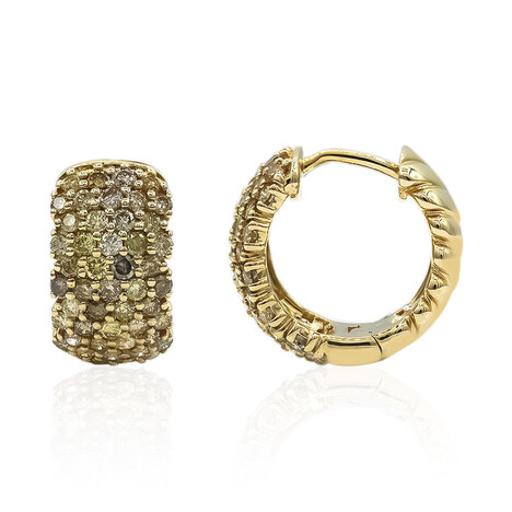 SI2 Fancy-Brillant-Goldohrringe (CIRARI)