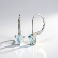 Orecchini in argento con Topazio Blu Cielo