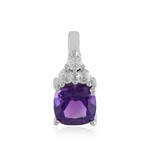 Sambia-Amethyst-Silberanhänger