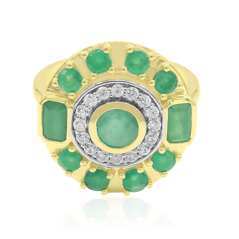 Brasilianischer Smaragd-Goldring