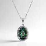 Collana in argento con Quarzo Mistico
