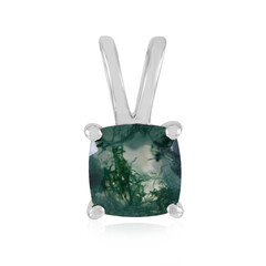 Colgante en plata con Ágata de musgo