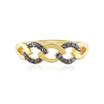 Blauer SI1 Diamant-Silberring