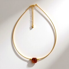 Collana in argento con Ambra Baltica Cognac (dagen)