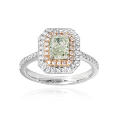 Gouden ring met een SI2 Groene Diamant