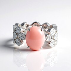 Anello in argento con Opale Rosa (de Melo Essence)