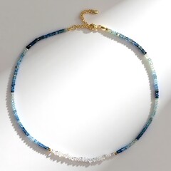 Collana in argento con Acquamarina Santa Maria (Riya)