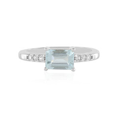 Anello in argento con Acquamarina Brasiliana
