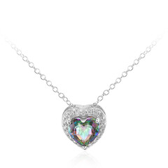 Collar en plata con Cuarzo místico verde