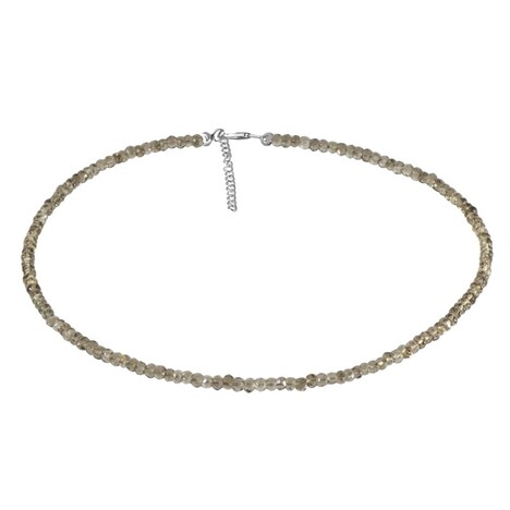 Rauchquarz-Silberhalskette