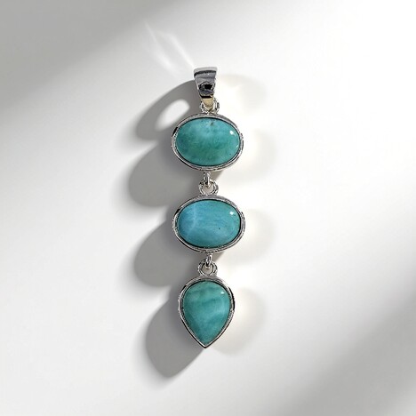 Ciondolo in argento con Larimar
