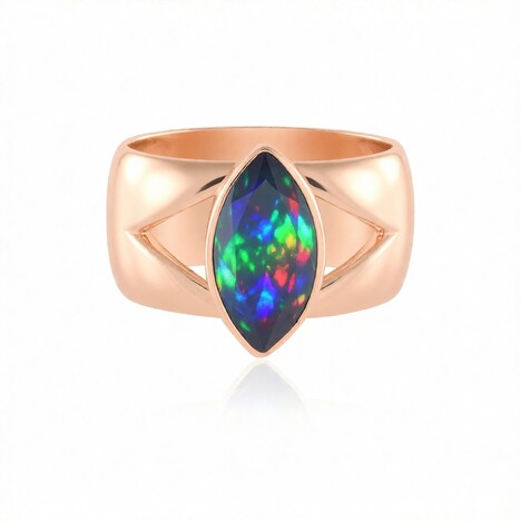 Zilveren ring met een Mezezo opaal (de Melo Essence)