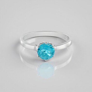 Anello in argento con Topazio Paraiba