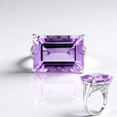 Anello in argento con Ametista Rose de France