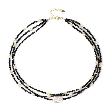 Collana in argento con Perla d'Acqua Dolce Bianca