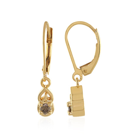 Orecchini in argento con Diamante Champagne I3