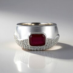 Anello in argento con Rubino del Madagascar (de Melo Essence)