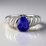 Anello in oro con Tanzanite AAA (de Melo)