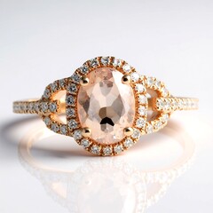 Anello in oro con Morganite del Madagascar AAA