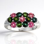 Anello in argento con Tormalina Rosa Brasiliana (Pallanova)