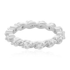 Bague en argent et Topaze blanche