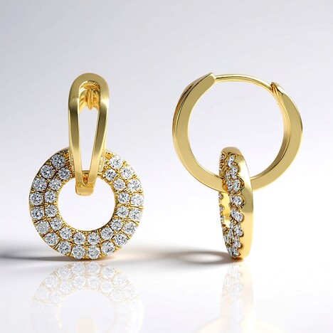 Orecchini in oro con Diamante I1 (H) (CIRARI)