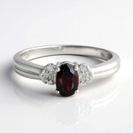 Anello in argento con Zircone Cioccolato