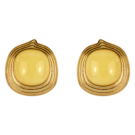 Zilveren oorbellen met Baltische barnsteen (dagen)