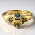 Anello placcato in oro con Diamante Fancy