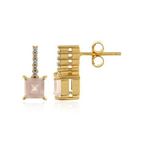 Orecchini in argento con Quarzo Rosa