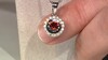 Pendentif en argent et Zircon rose