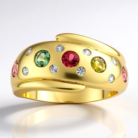 Anello in oro con Tormalina Rosa Brasiliana (de Melo Gold)