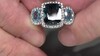 Anillo en plata con Topacio azul de Londres (de Melo Essence)