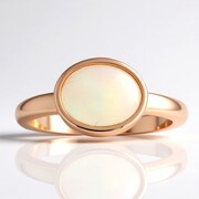 Bague en argent et Opale Welo (Adela Silber)