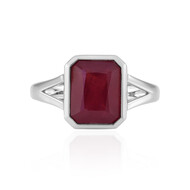 Zilveren ring met een Bemainty robijn