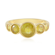 Gelber Madagaskar-Saphir-Silberring (de Melo Essence)
